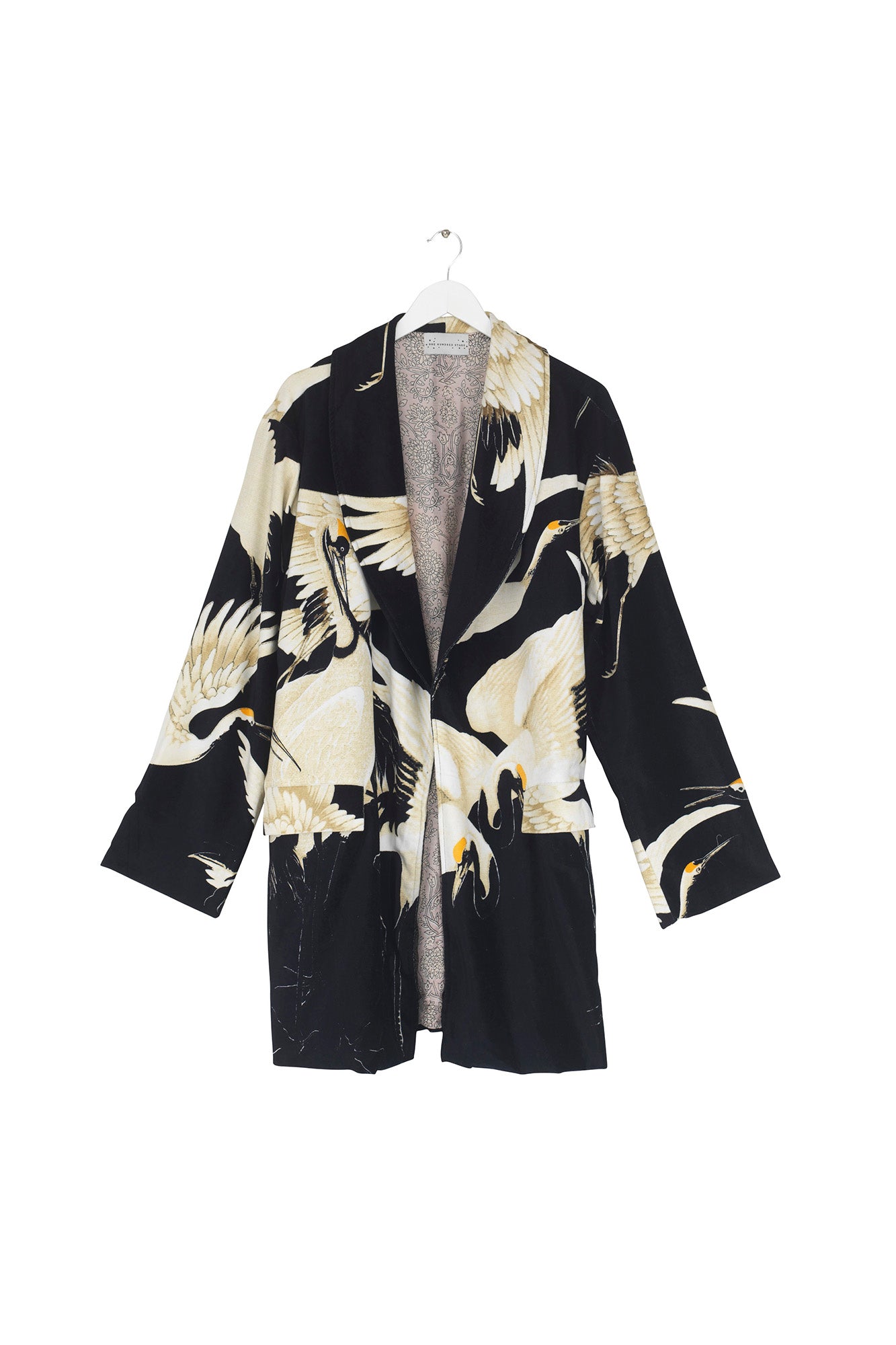 One Hundred Stars - Velvet Boyfriend Jacket - Stork Black