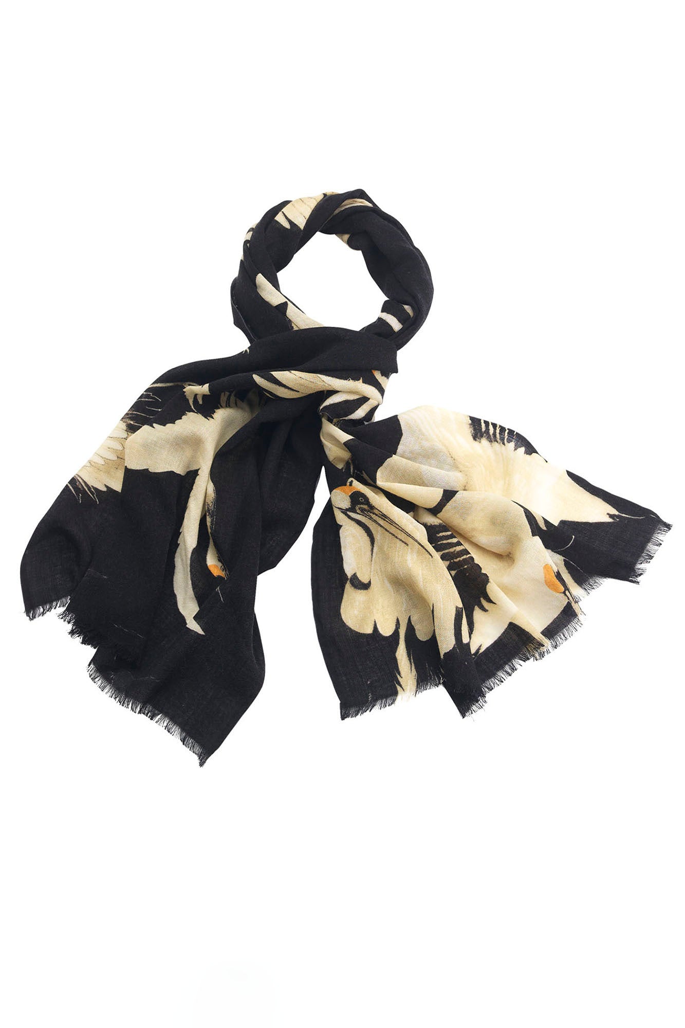 One Hundred Stars – Wool Scarf - Stork Black