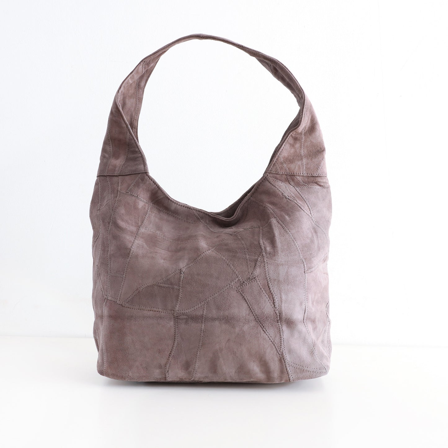 Shoulder Bag – Mink Patched Suede