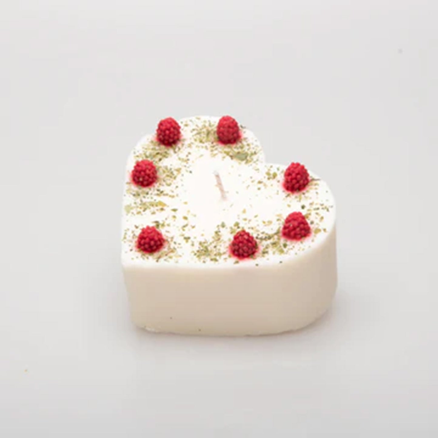 Large Heart Candle - Raspberry
