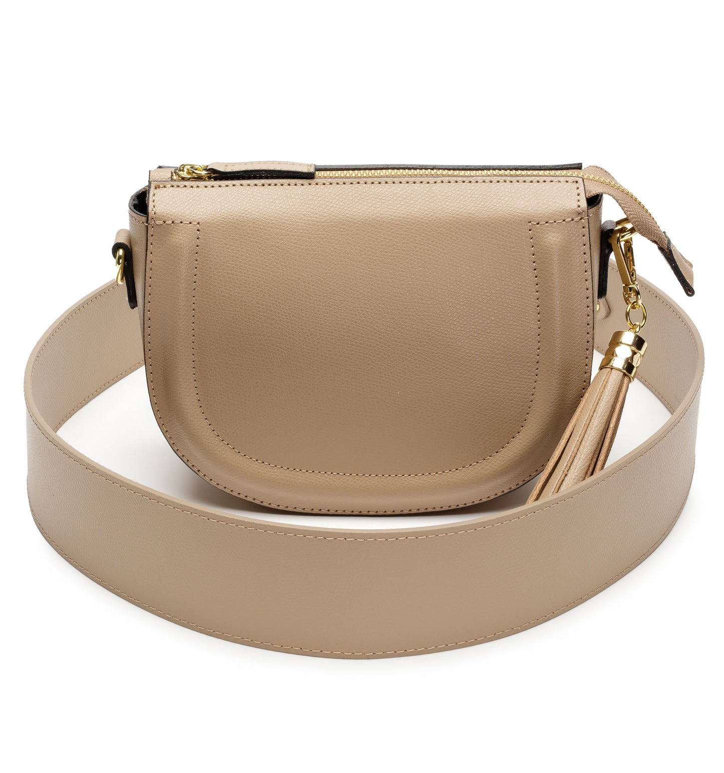 Elie Beaumont - Leather Saddle Bag - Latte