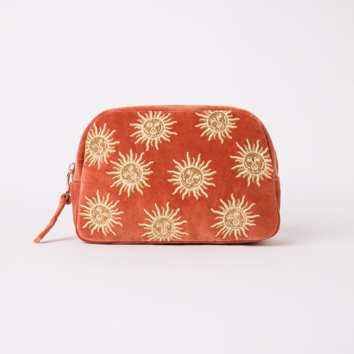Velvet Cosmetics Bag - Sun Goddess - Rust