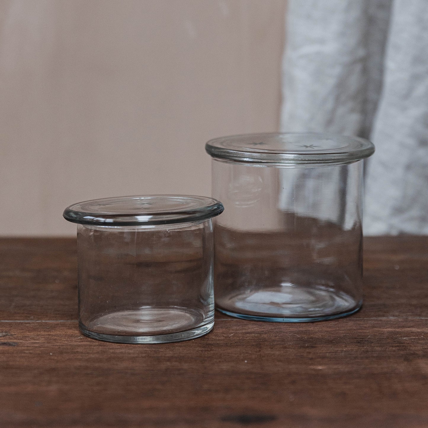 Glass Etched Storage Jar – Small
