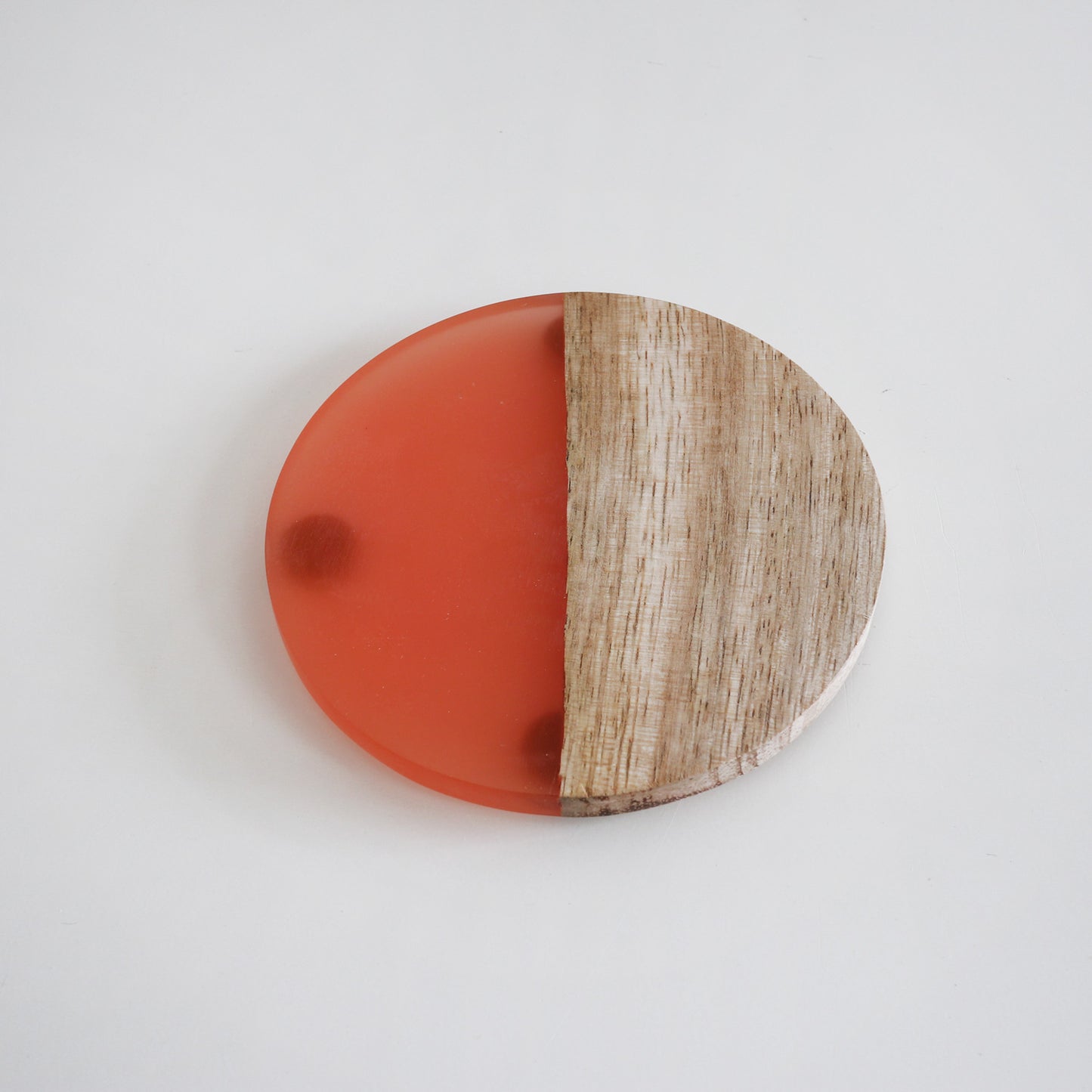 Coaster - Orange Resin and Wood