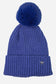 Pom Pom Hat – Royal Blue with Metal Star