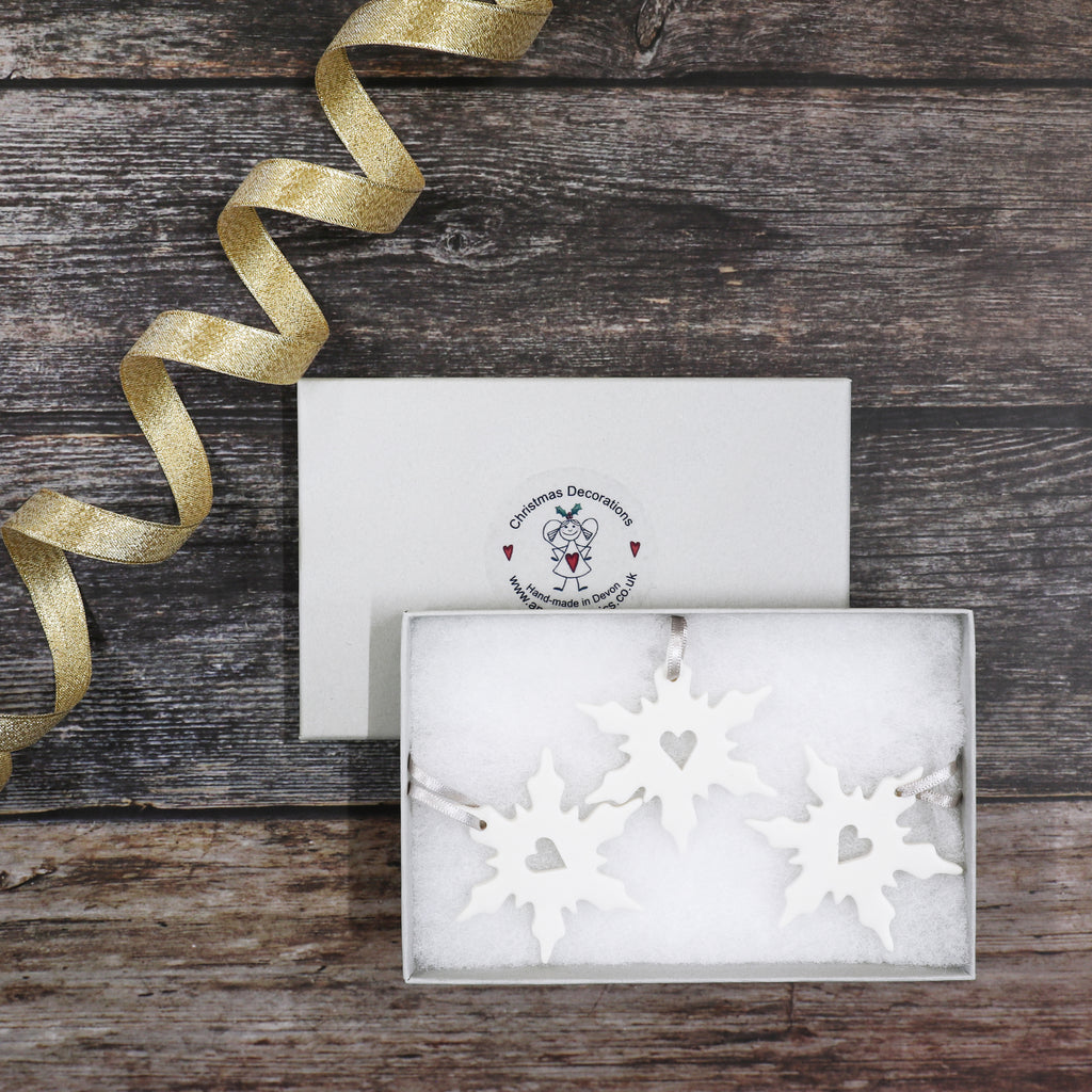 Christmas Tree Decoration - Set of 3 Snowflakes
