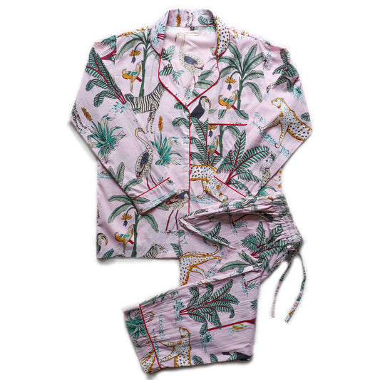 Pyjama Set - Pink Safari