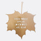 Leaf Ornament - When Robins appear
