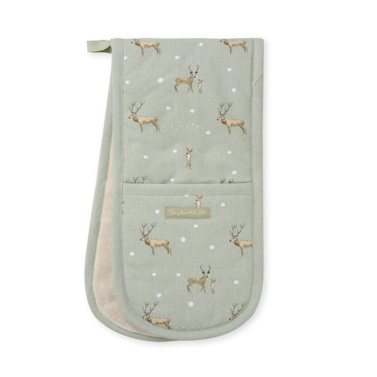 Oven Gloves - Christmas Stags