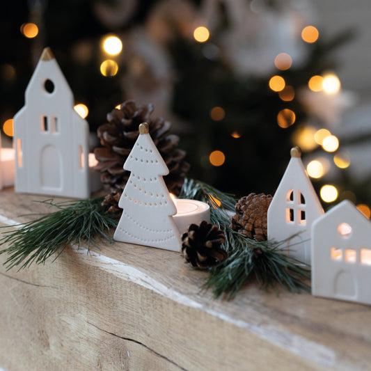 Tealight Holder – Porcelain Christmas Tree