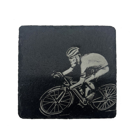 Slate Coaster - Cycling