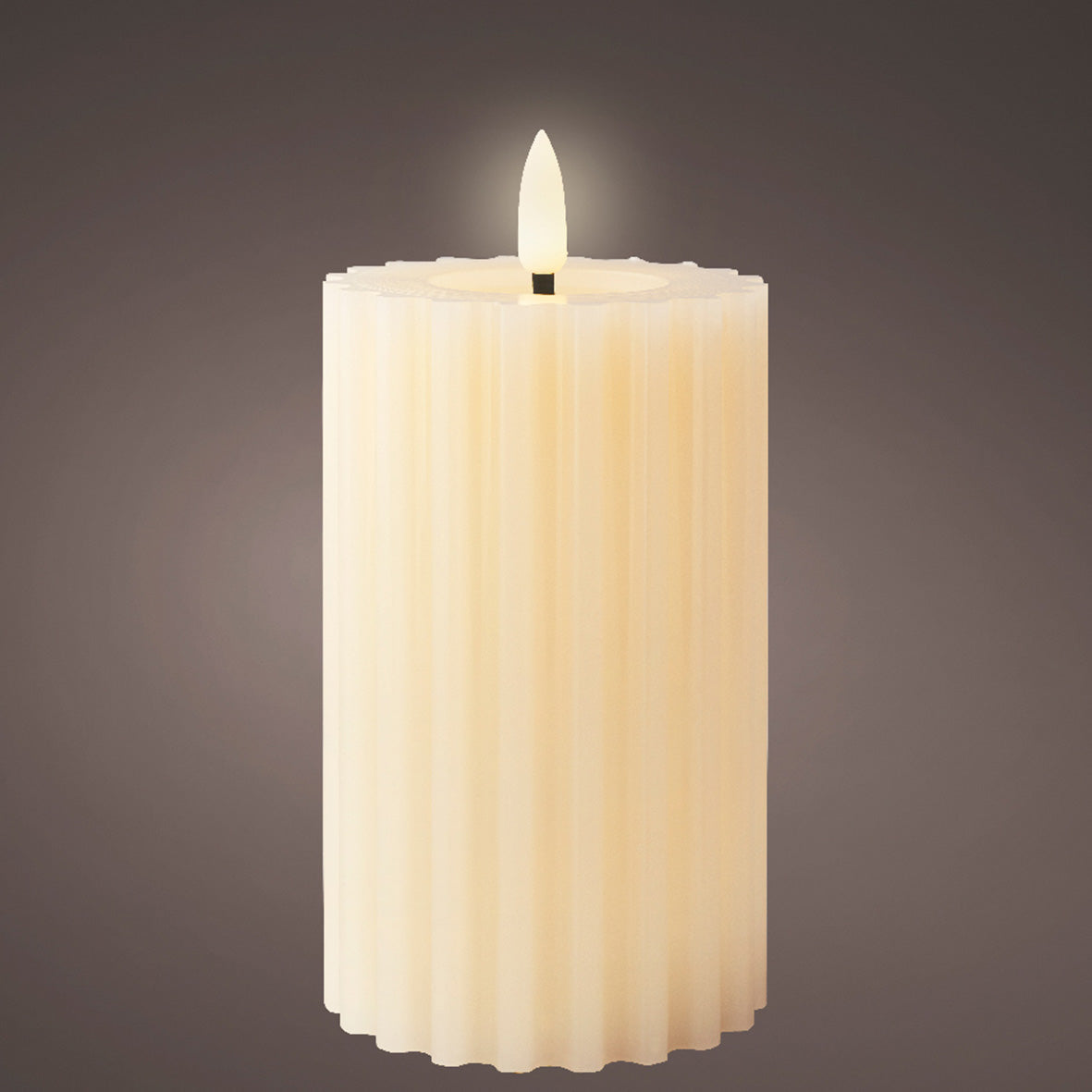 Flame Effect Pillar Candle - Small
