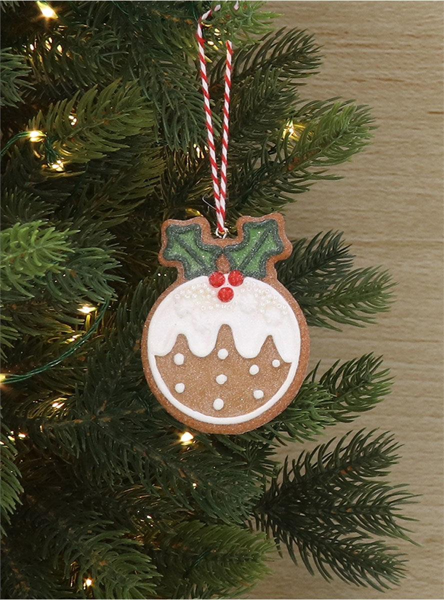 Christmas Tree Decoration - Gingerbread Christmas Pudding
