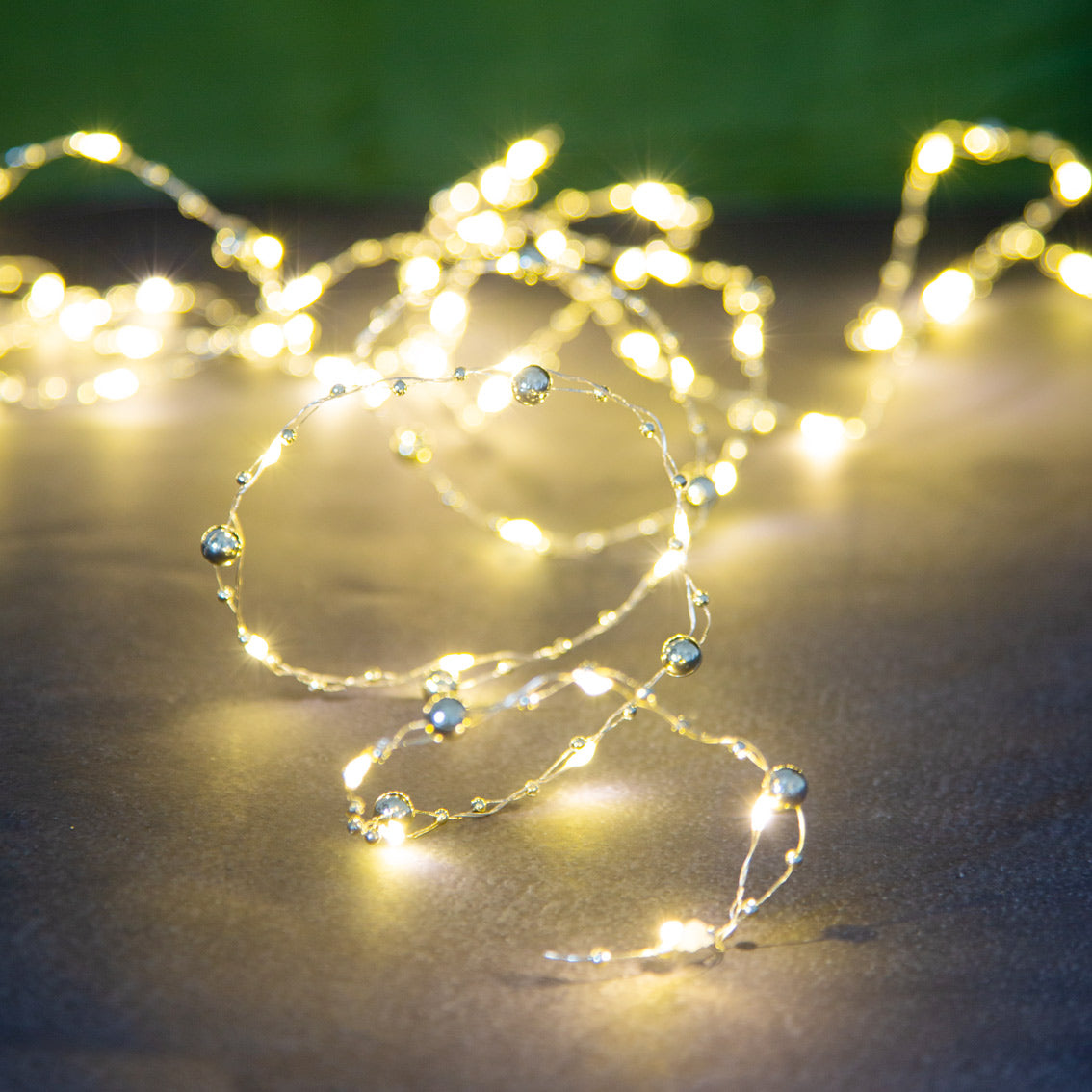 Christmas Lights - Mistletoe Gold Bead LEDs