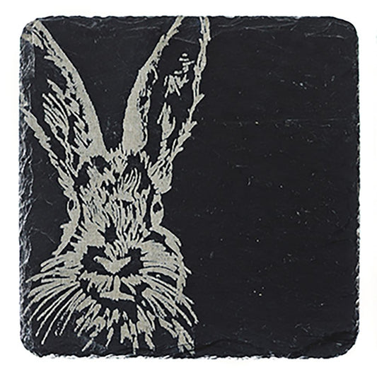 Slate Coaster - Hare