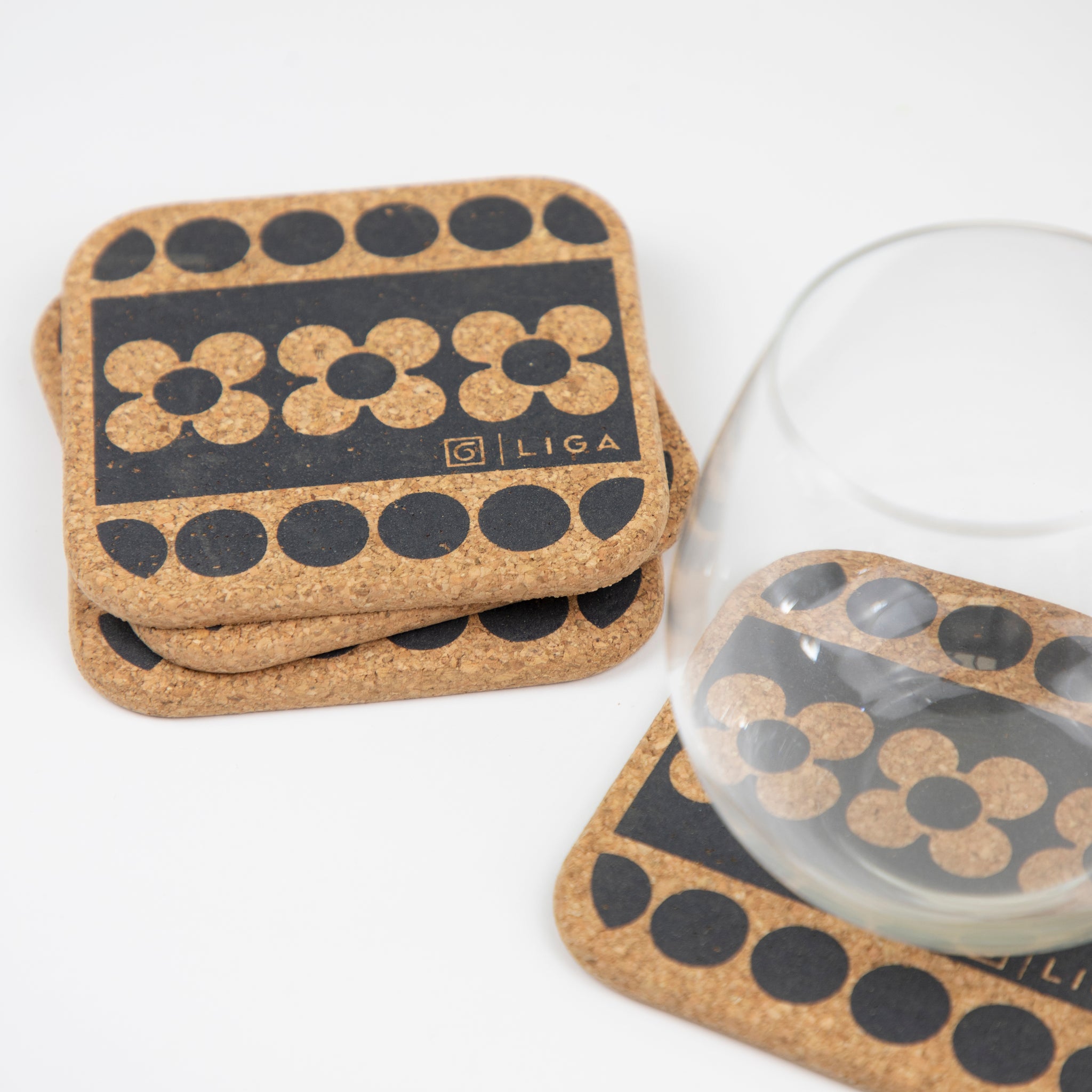 Cork Coasters Set –  Saffron By Hornsea