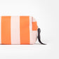 Mini Cube Cosmetic Bag – Orange and Pink Stripes