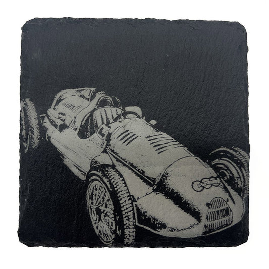 Slate Coaster - Vintage Motor Racing Car