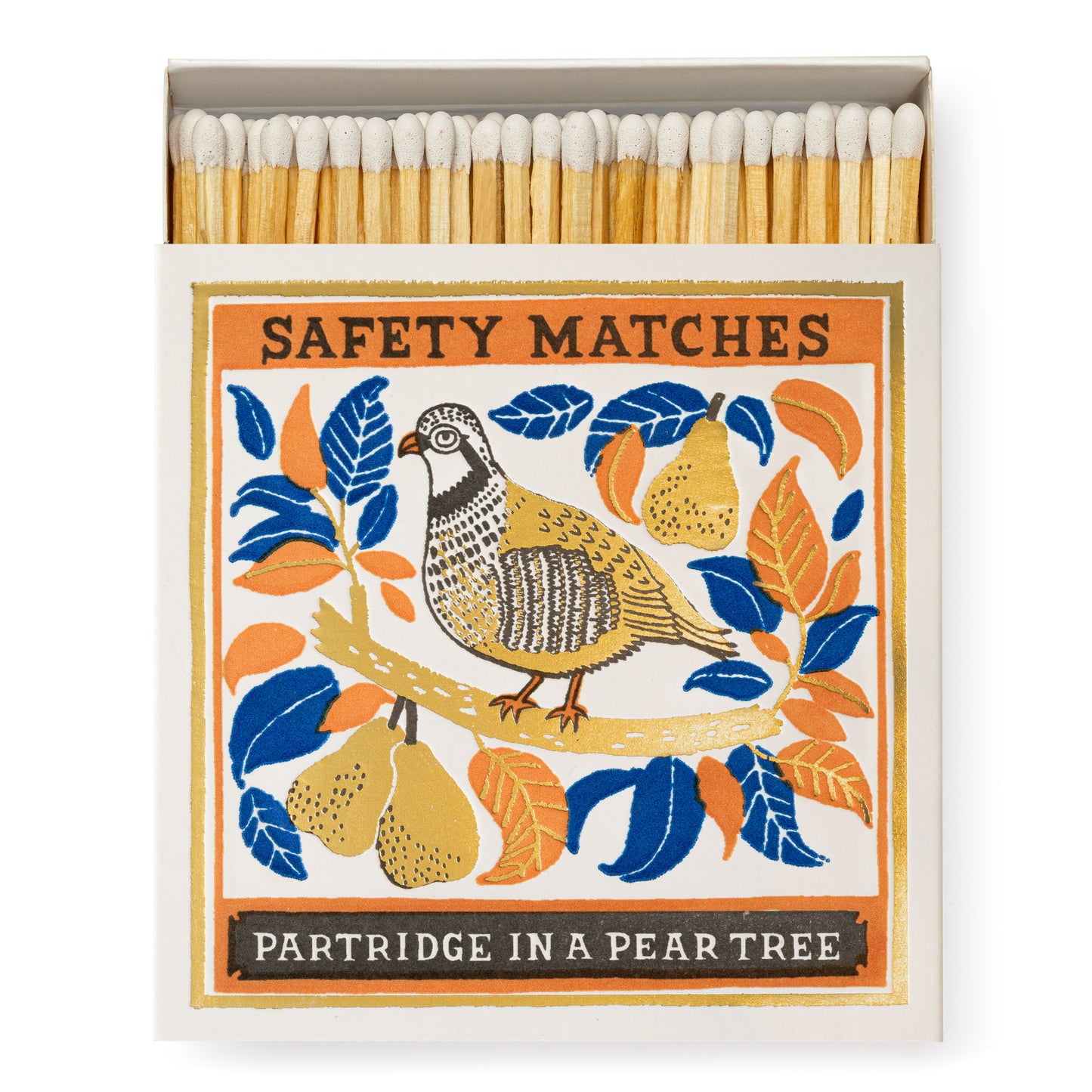 Partridge In A Pear Tree - Square Box Of Luxury Matches