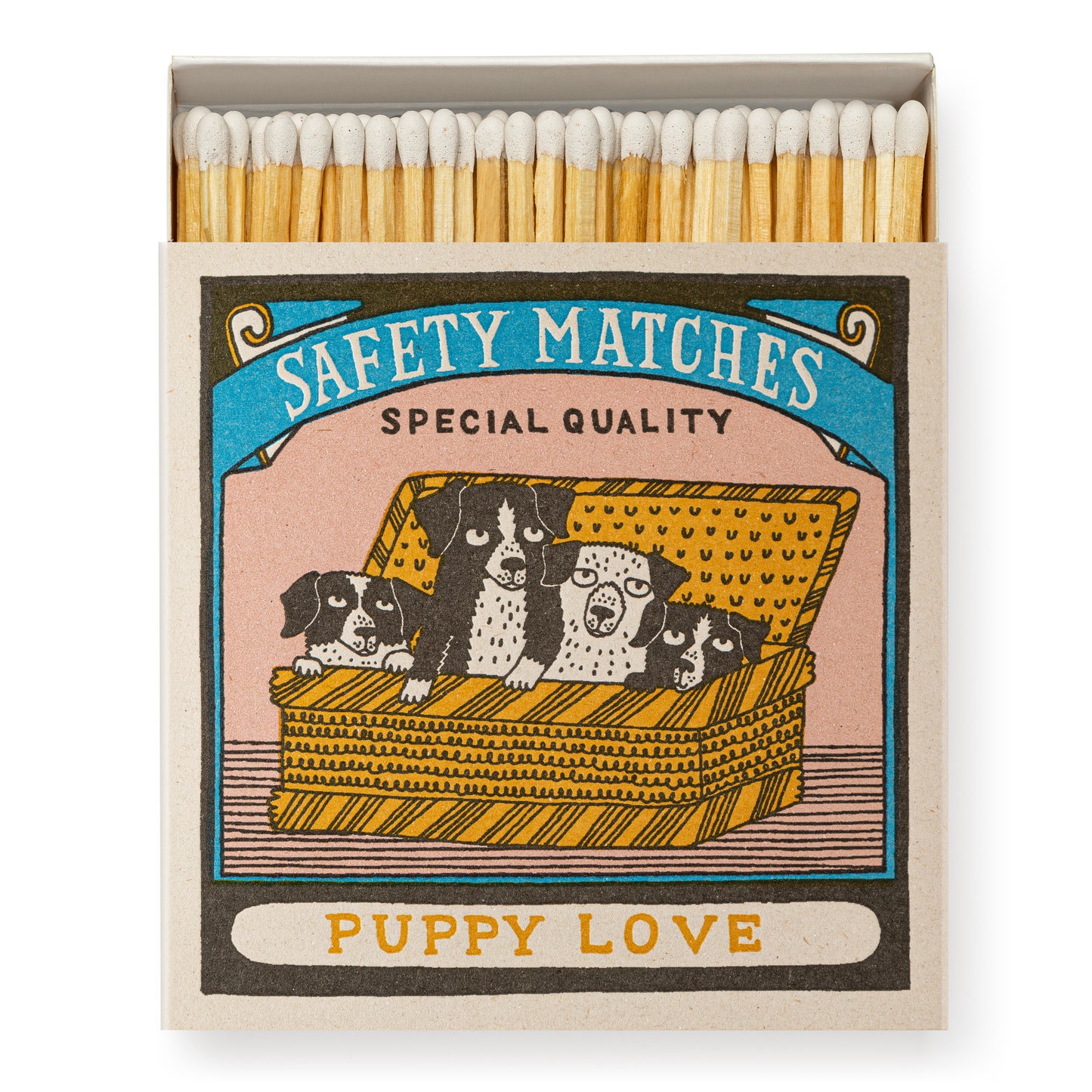 Puppy Love - Square Box Of Luxury Matches