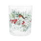 Robin Decorated Glass – Tealight/Candle Holder