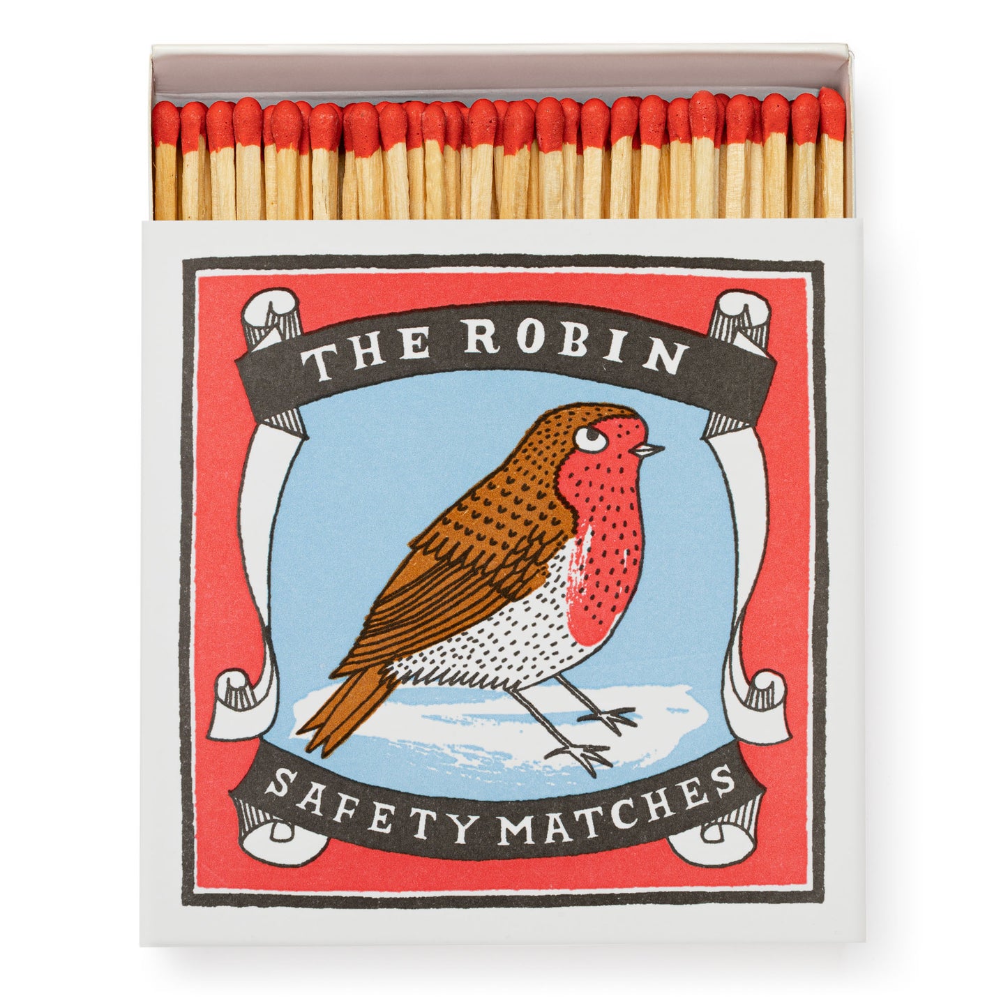 The Robin - Square Box Of Luxury Matches