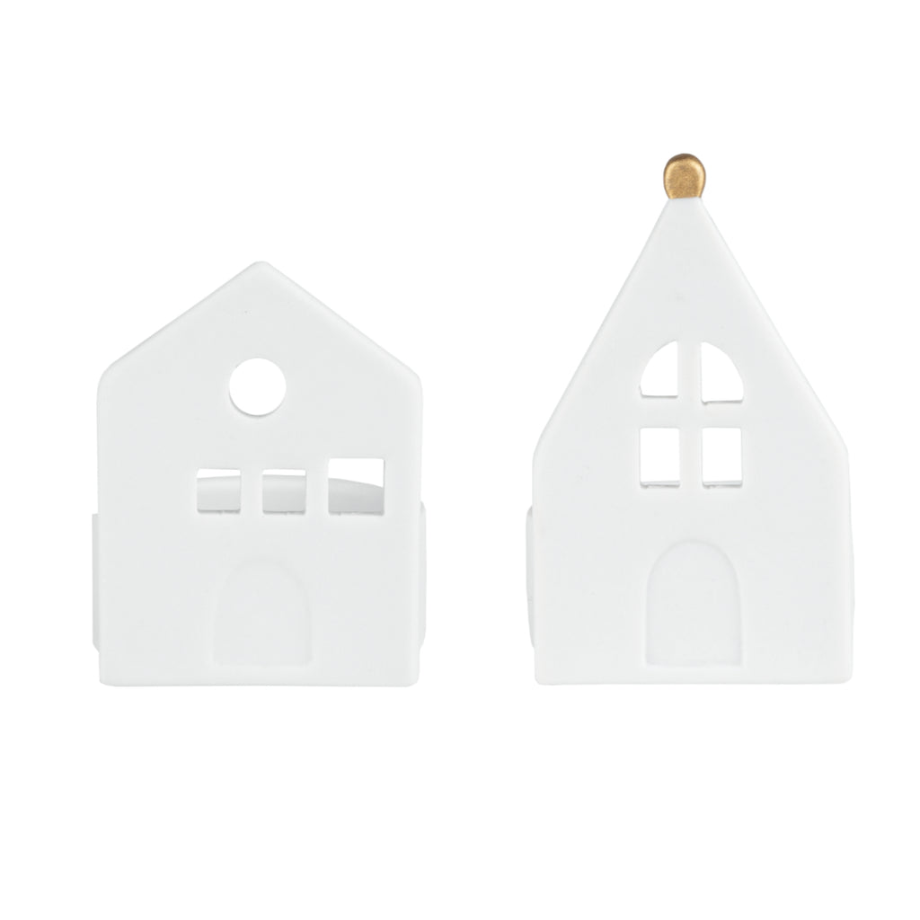 Tealight Holders – Set of 2 Small Houses