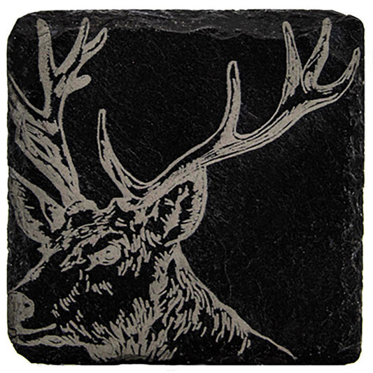 Slate Coaster - Stag