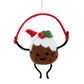 Wool Christmas Tree Decoration – Happy Christmas Pudding