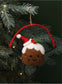Wool Christmas Tree Decoration – Happy Christmas Pudding