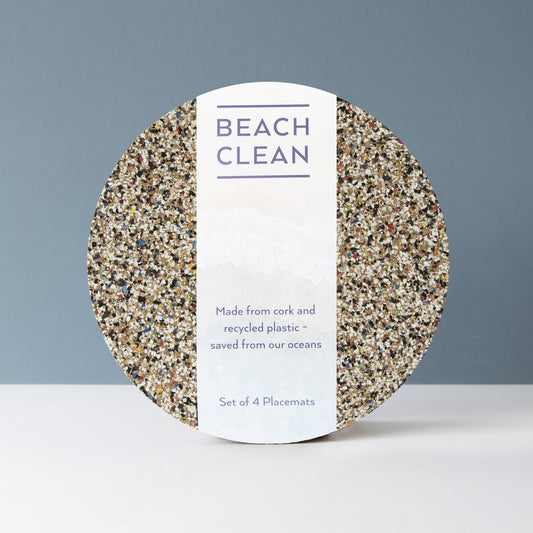 Set of 4 Beach Clean Round Placemats
