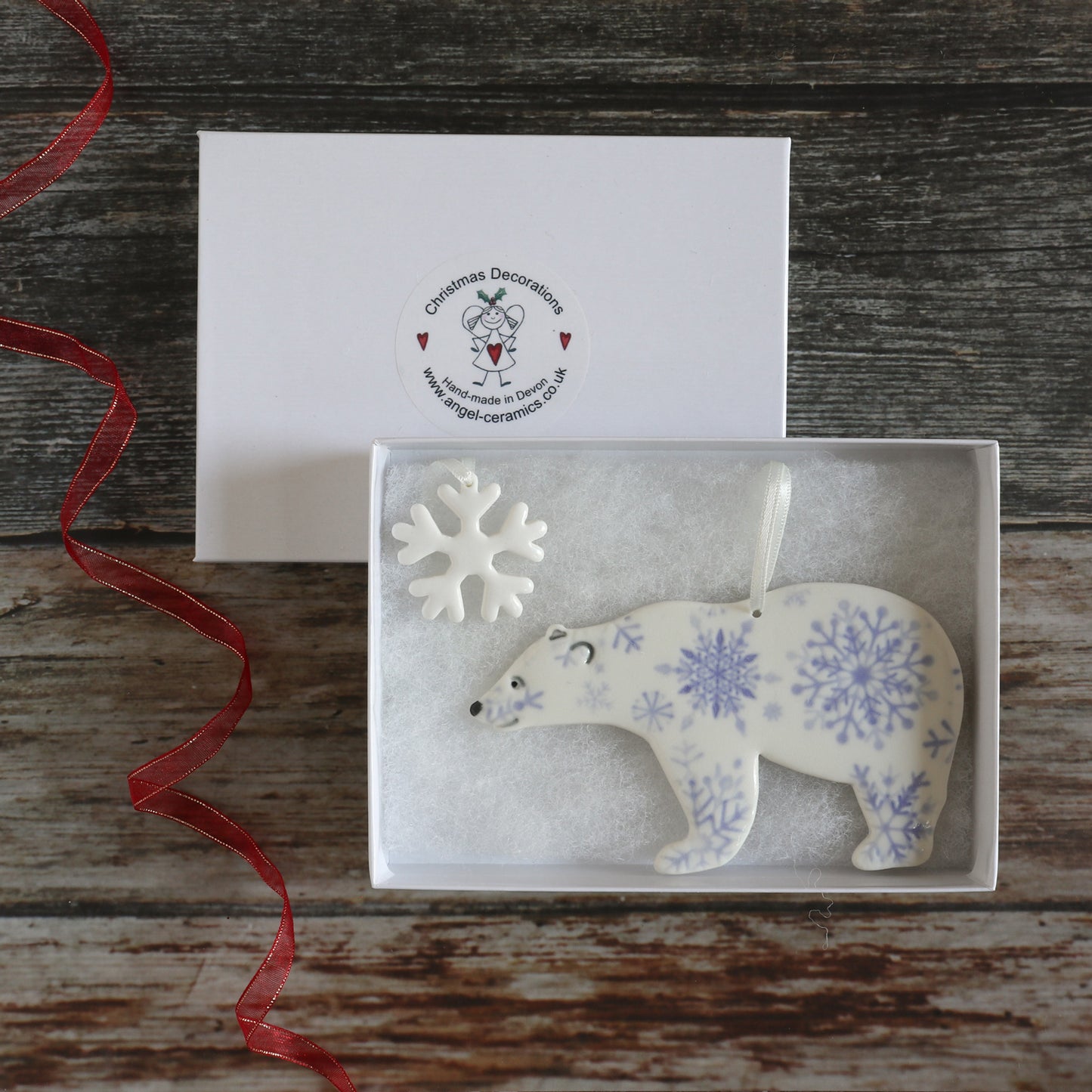 Bear With Snow Flake - Christmas Decoration Box Set