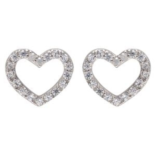 Earrings Crystal Open Heart Stud