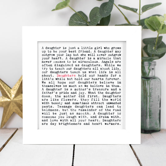 Quotes Framed Print - Daughter