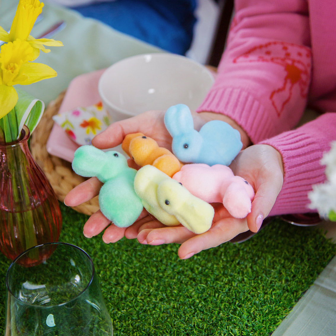 Easter Decorations – Five Pastel Bunnies