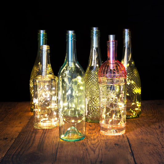 Bottle Lights In Gold