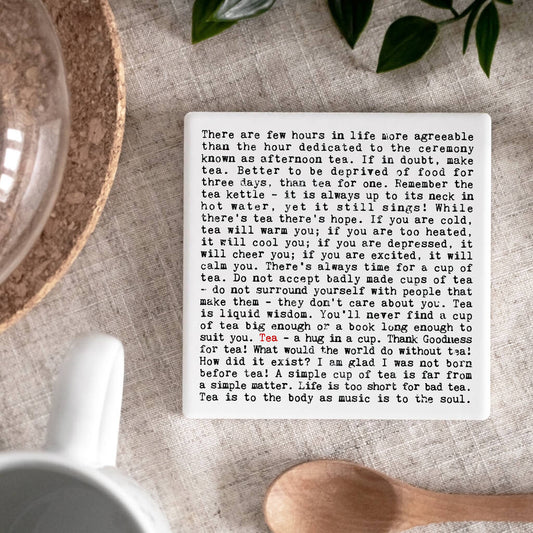 Ceramic Coasters Wise Words Tea