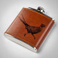 Leather Wrapped Hipflask - Pheasant